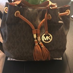 Michael Kors Jet Set large fringe tassel bag